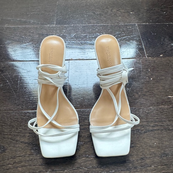Tony Bianco White Lace Up Tie Heels - Picture 3 of 10